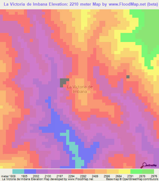 La Victoria de Imbana,Ecuador Elevation Map