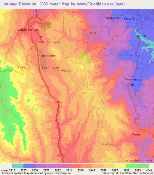 Imbayo,Ecuador Elevation Map