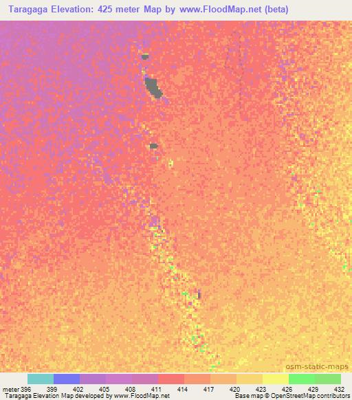 Taragaga,Sudan Elevation Map