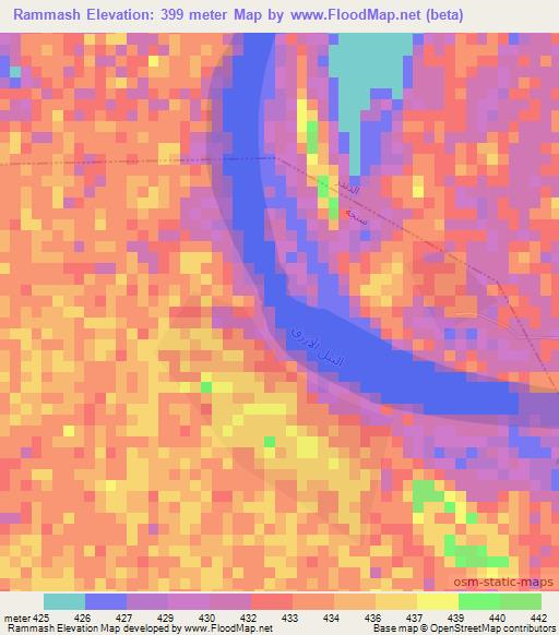 Rammash,Sudan Elevation Map