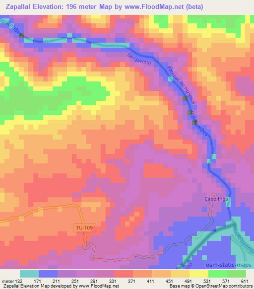 Zapallal,Peru Elevation Map