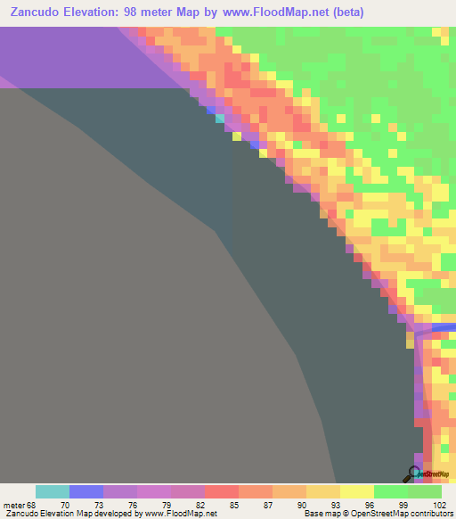Zancudo,Peru Elevation Map