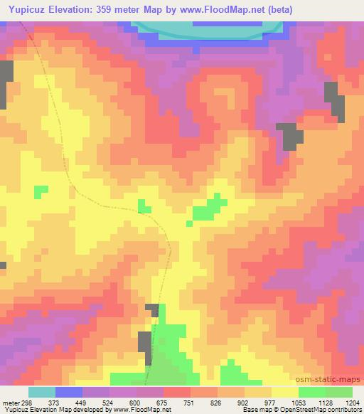 Yupicuz,Peru Elevation Map