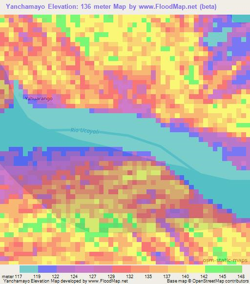 Yanchamayo,Peru Elevation Map