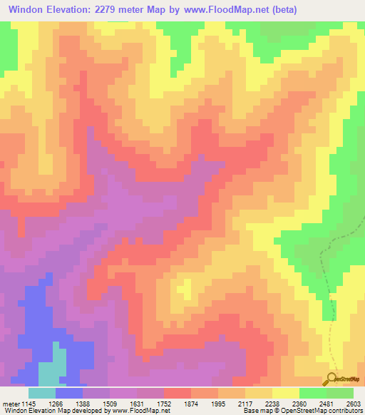 Windon,Peru Elevation Map