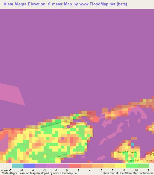 Vista Alegre,Peru Elevation Map
