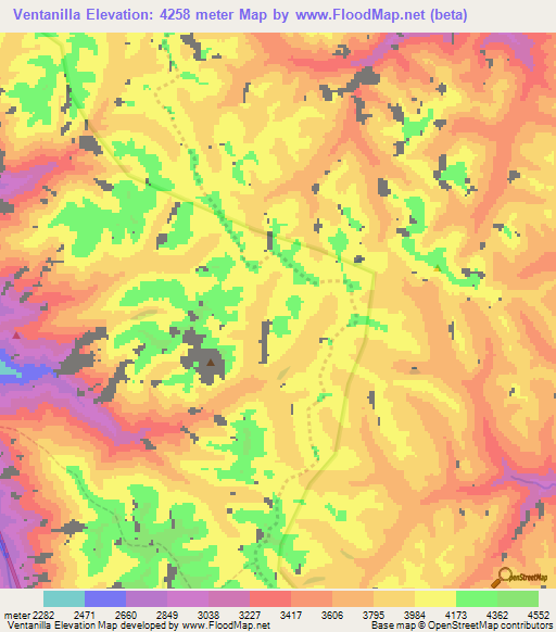Ventanilla,Peru Elevation Map