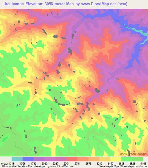 Utcubamba,Peru Elevation Map