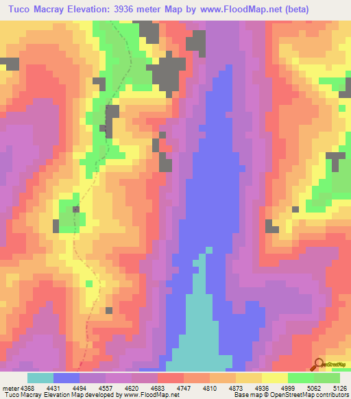 Tuco Macray,Peru Elevation Map