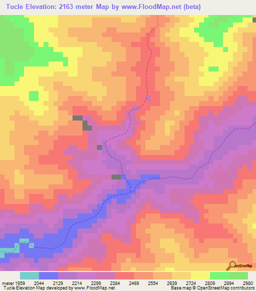 Tucle,Peru Elevation Map