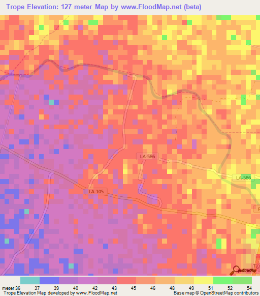 Trope,Peru Elevation Map