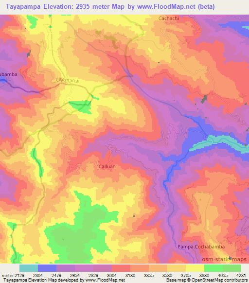 Tayapampa,Peru Elevation Map