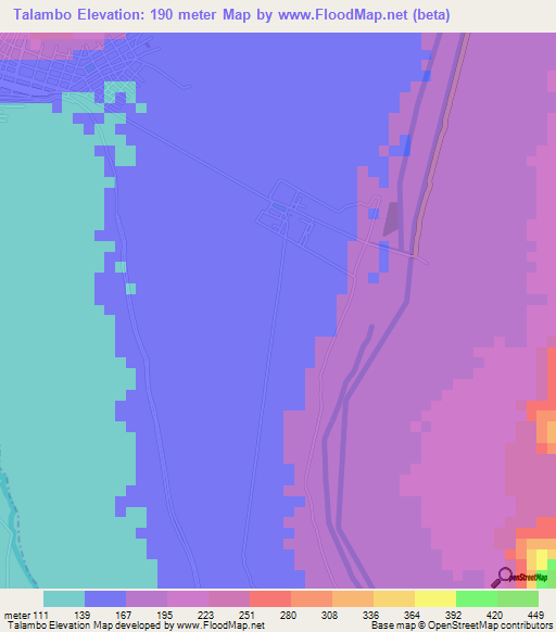 Talambo,Peru Elevation Map