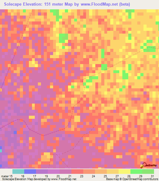 Solecape,Peru Elevation Map