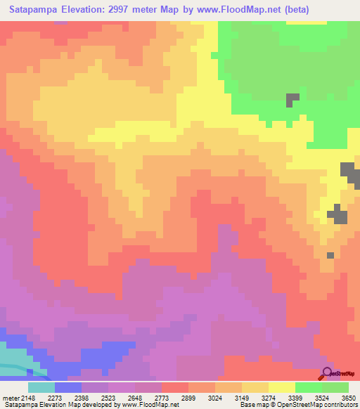 Satapampa,Peru Elevation Map
