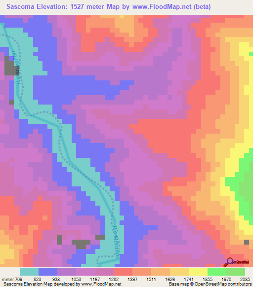 Sascoma,Peru Elevation Map