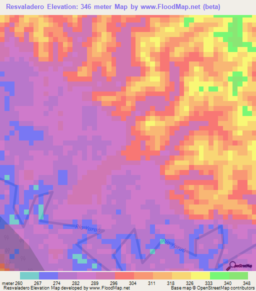 Resvaladero,Peru Elevation Map