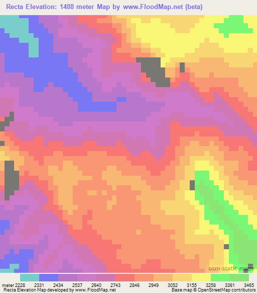 Recta,Peru Elevation Map