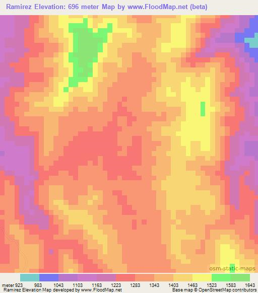 Ramirez,Peru Elevation Map
