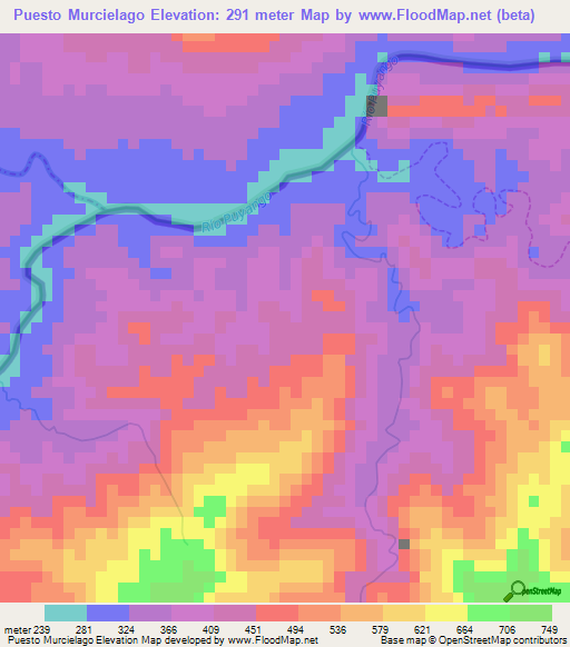 Puesto Murcielago,Peru Elevation Map