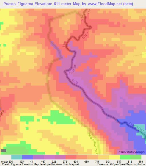 Puesto Figueroa,Peru Elevation Map