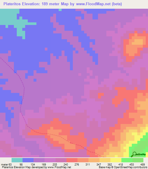 Plateritos,Peru Elevation Map