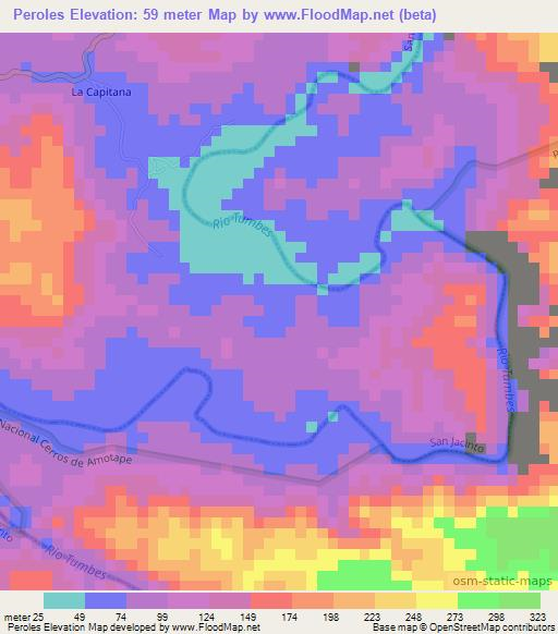 Peroles,Peru Elevation Map