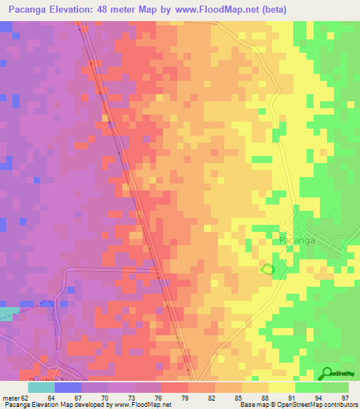 Pacanga,Peru Elevation Map