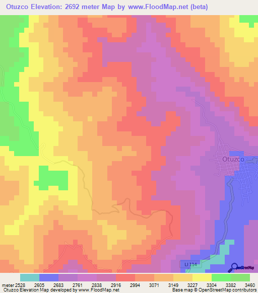 Otuzco,Peru Elevation Map