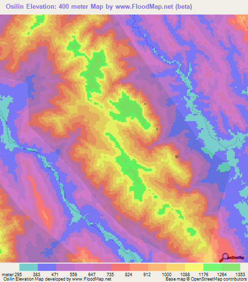 Osilin,Peru Elevation Map