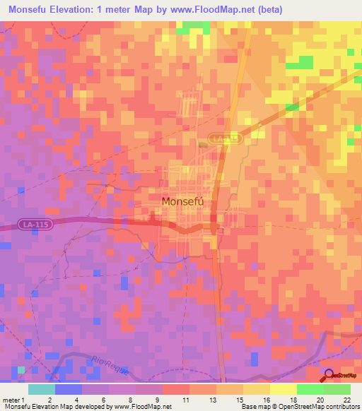 Monsefu,Peru Elevation Map
