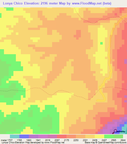 Lonya Chico,Peru Elevation Map