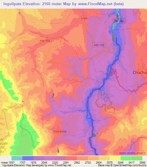 Inguilpata,Peru Elevation Map