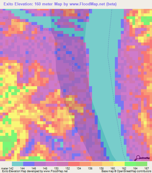Exito,Peru Elevation Map