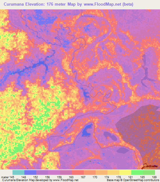 Curumana,Peru Elevation Map
