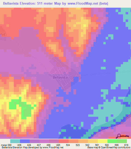 Bellavista,Peru Elevation Map