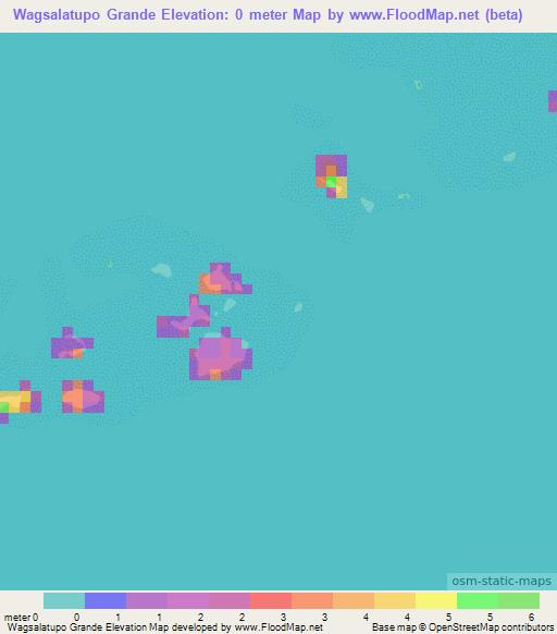 Wagsalatupo Grande,Panama Elevation Map