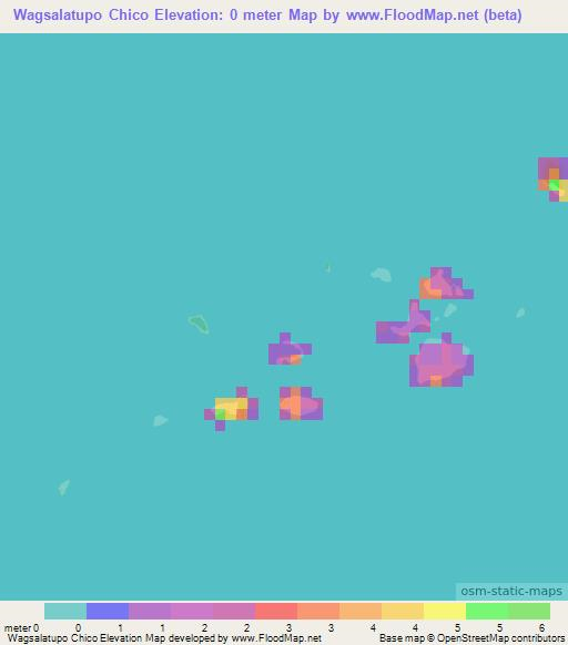 Wagsalatupo Chico,Panama Elevation Map