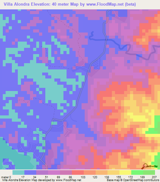 Villa Alondra,Panama Elevation Map