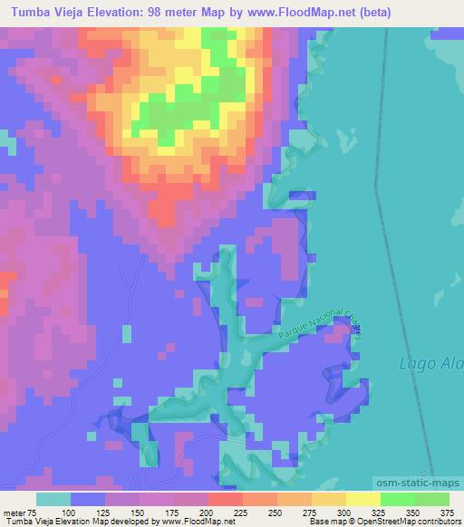 Tumba Vieja,Panama Elevation Map
