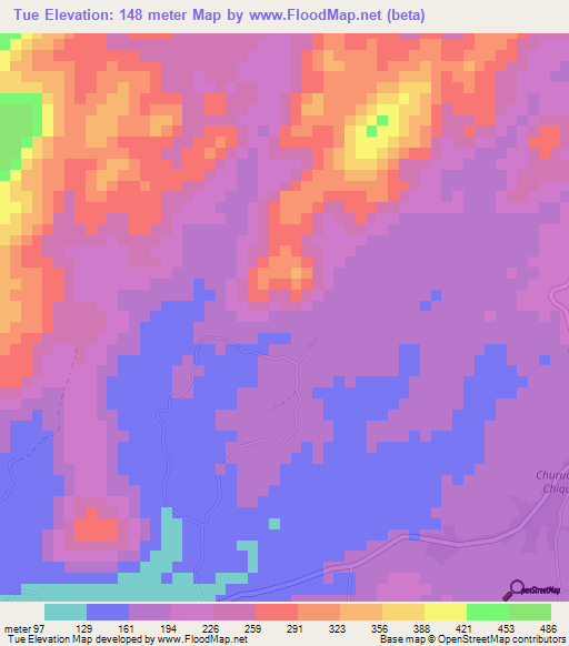 Tue,Panama Elevation Map