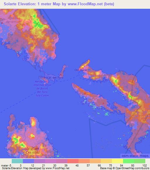 Solarte,Panama Elevation Map