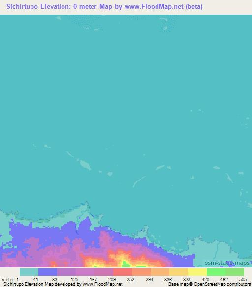 Sichirtupo,Panama Elevation Map