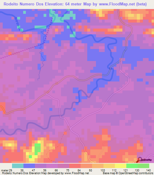 Rodeito Numero Dos,Panama Elevation Map