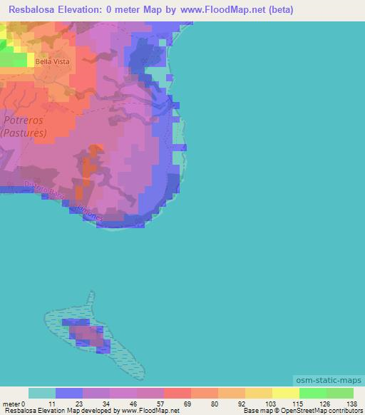 Resbalosa,Panama Elevation Map