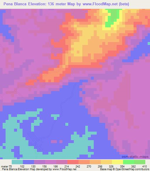 Pena Blanca,Panama Elevation Map