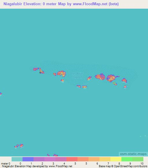 Niagalubir,Panama Elevation Map