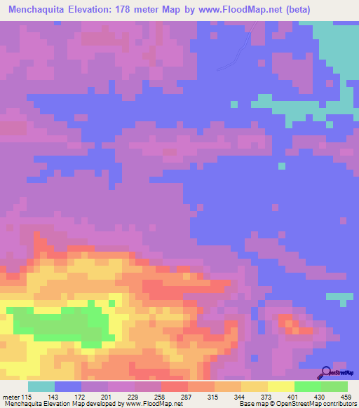 Menchaquita,Panama Elevation Map