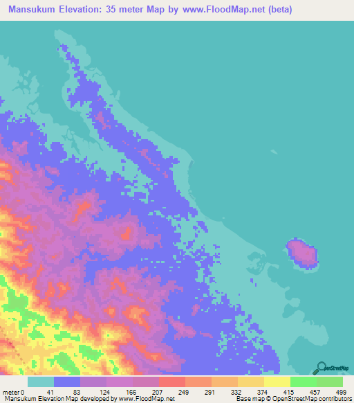 Mansukum,Panama Elevation Map