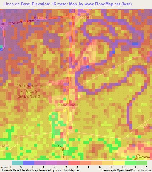 Linea de Base,Panama Elevation Map